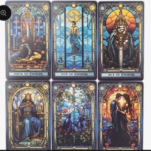 Colorful Tarot Card Set - Stained Glass